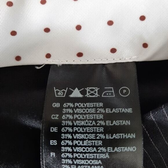 H&M Straight Dress Pants B&W Pin Stripe Sz 6 - Picture 10 of 10